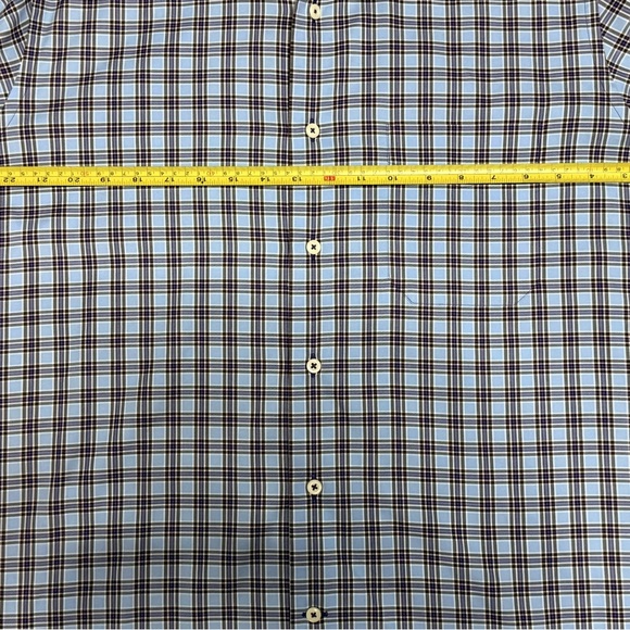 David Donahue Blue and Brown Plaid Casual Shirt - Picture 5 of 5
